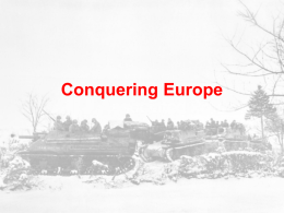 Conquering Europe