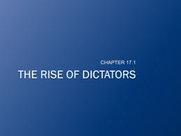 Rise of Dictators(1)