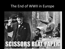 The End of War in Europe