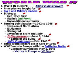 WWII in Europe #1 File