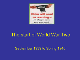 The start of World War Two