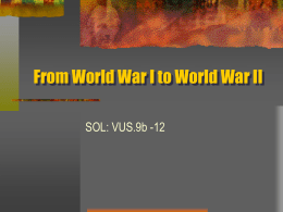 From World War I to World War II