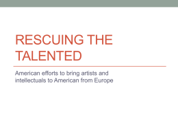 REsCUING THE TALENTED