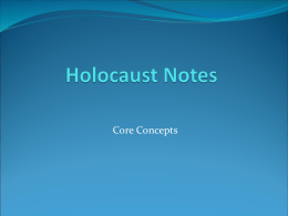 Holocaust Notes - Cabarrus County Schools