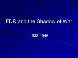 FDR and the Shadow of War