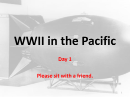 WWII in the Pacific