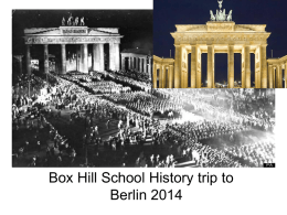 Berlin trip Parents presentation 2014