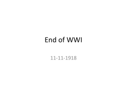 End of WWI