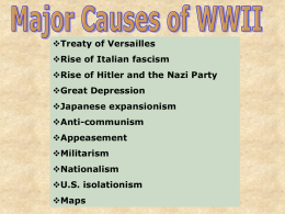 Causes of WWII PowerPoint
