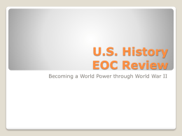 U.S. History EOC Review