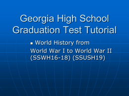 Georgia High School Graduation Test Tutorial