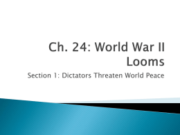 Ch. 24: World War Looms - Algonac Community Schools