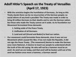 Adolf Hitler*s Speech on the Treaty of Versailles (April 17