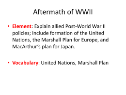 Aftermath of WWII