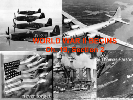 WORLD WAR II BEGINS
