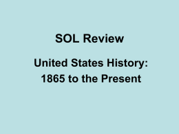 USII SOL Review PowerPoint - Augusta County Public Schools