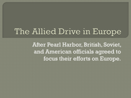 The Allied Drive in Europex