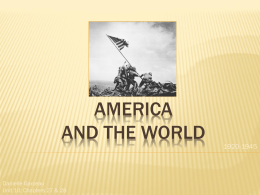 America and the WOrld