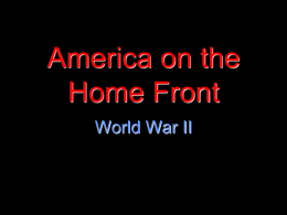 World War Two: The Home Front
