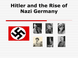 Rise of Nazi Germany and Beginning of World
