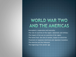 World war two and the americas