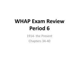 WHAP Exam Review 5 - Moore Public Schools