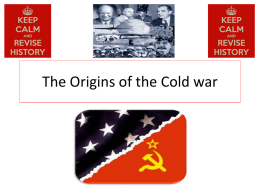 Mrs Williams Origins of the Cold War ppt