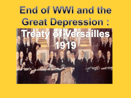 End of WWI and the Great Depression PowerPoint