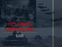 16.1 Hitler*s Lightning War