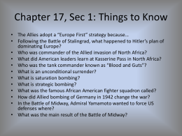 Chapter 17, Sec 1: Things to Know