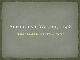 Americans at War, 1917 - 1918 - pams-byrd