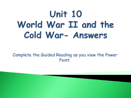 Unit 10 Power Point Notes