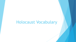 Holocaust Vocabularyx