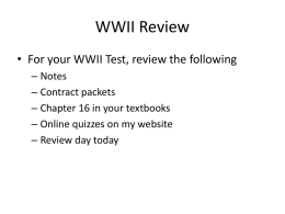WWII Reviewx