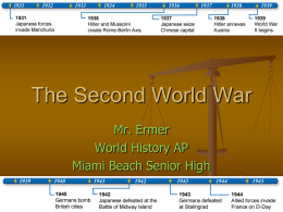 World War II - Miami Beach Senior High School