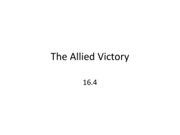 The Allied Victory - Kenston Local Schools