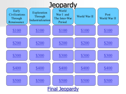 World History Review Game (Jeopardy)