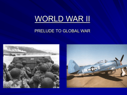 WORLD WAR II THE WAR IN EUROPE