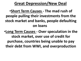 Great Depression/New Deal - BakerHistory