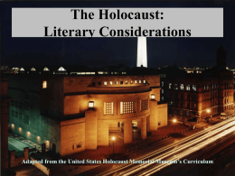 USHMM Guidelines for Teaching about the Holocaust