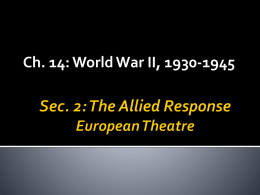 Sec. 2: The Allied Response European Theatre Ch. 14