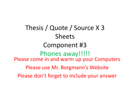 50 Model Thesis Quote Source Sheet