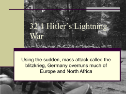 32.1 Hitler`s Lightning War