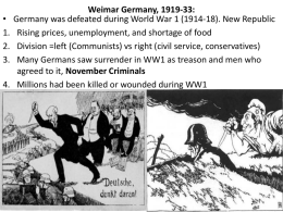 Weimar Germany, 1919-33