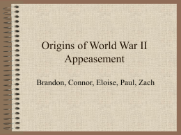 Origins of World War II Appeasement