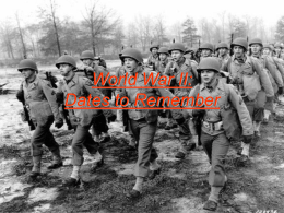 World War II: Dates to Remember