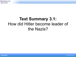 how Hitler became Nazi leader