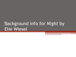 Historical Background Info for Night