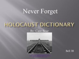 Holocaust Dictionary
