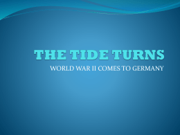 the tide turns - WVW World History
